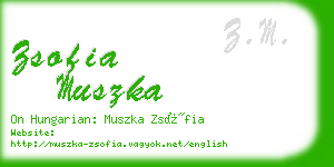 zsofia muszka business card